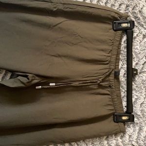 Divided relaxed-fit pants olive green size2